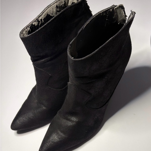 Black Wedge Ankle Boots - Picture 2 of 5